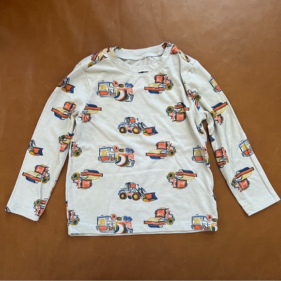 OLD NAVY Construction Vehicles Long Sleeve Tee, 3T - Picture 5 of 5